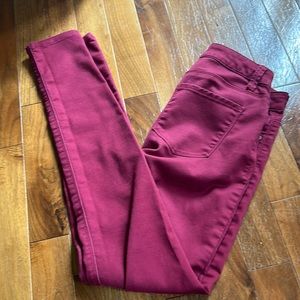 Dark red design lab jeans. Size 25